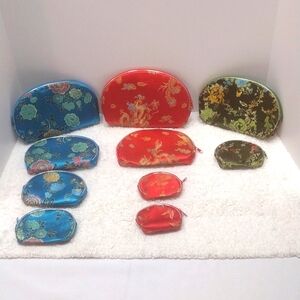 Turquoise Pouch Set of 4, Green Pouch Set of 2 & Red Pouch Set of 4-Bundle of 10